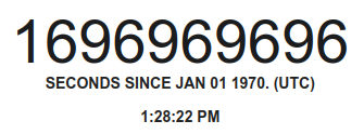 Unix timestamp of 1696969696